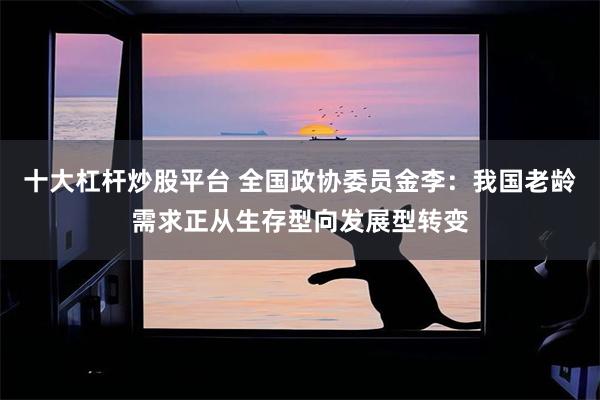 十大杠杆炒股平台 全国政协委员金李：我国老龄需求正从生存型向发展型转变