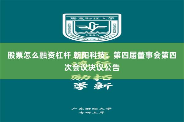 股票怎么融资杠杆 朝阳科技：第四届董事会第四次会议决议公告