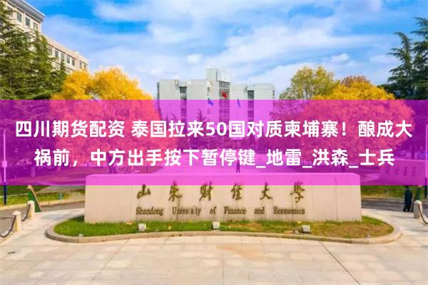 四川期货配资 泰国拉来50国对质柬埔寨！酿成大祸前，中方出手按下暂停键_地雷_洪森_士兵