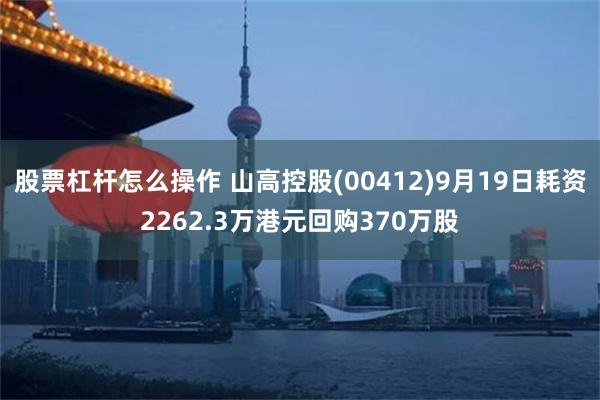 股票杠杆怎么操作 山高控股(00412)9月19日耗资2262.3万港元回购370万股